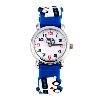 Fashion For kids silicone sports watch for children 3D cartoon ambulance watches