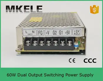 Low price high effieciency CH1 5V + CH2 24V Dual Output Switching Power Supply D-60B Brand New Free China Post mail