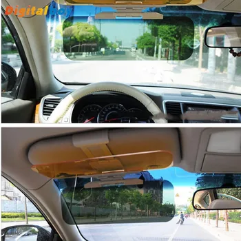 New Car Sun Visor HD Car Anti-Glare Dazzling Goggle Day Night Vision Driving Mirror UV Fold Flip Down HD Clear View Visor