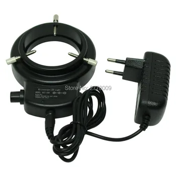 Adjustable 6500K 144 LED Ring Light illuminator Lamp For Industry Stereo Microscope Lens Camera Magnifier 110V-240V Adapter
