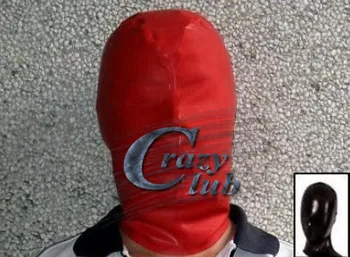Crazy club_Customized color Real Rushed Bodysuit Body Masked Latex Hood Mask Fetish Latex hood mask Fast Delivery