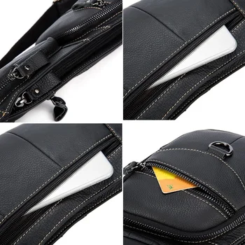 2017 Retro Handbags Genuine Leather Messenger Bags Light Chest Bag Crossbody Shoulder Bag for Man Sacoche Homme Bolsa Masculina