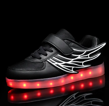 USB Charging Kids LED Shoes Girls Boys Shoes 7 Colors Luminous Children Shoes With Light Up Kids Sneakers For Girl Boys