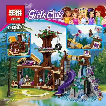 Lepin 01047 784Pcs Girls Series The Adventure Camp Tree House Fun Children Educational Building Blocks Bricks Toys Gift 41122
