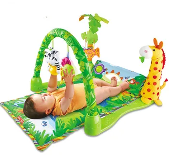 Baby Toy Play Mat Twist and Fold Activity Gym Play Gym Playmats Musical Soft Colorful Gymini Playmat with Many Toys 82*60*46cm