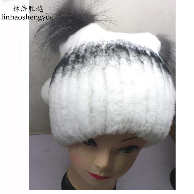 Linhaoshengyue Advanced weaving in Europe and the new style of otter fur cap real fur women hat ping