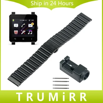 24mm Stainless Steel Watch Band for Sony Smartwatch 2 SW2 Replacement Strap Bracelet with Upgraded Link Removal Tool Spring Bar