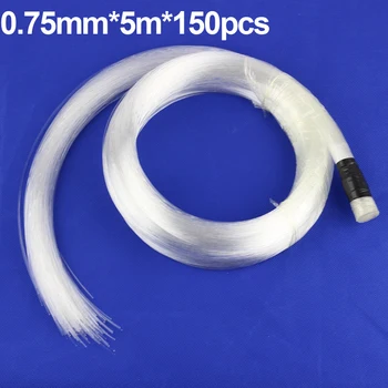 0.75mmX150pcs X 5Meters PMMA plastic fiber optics cable for all kind led light engine driver