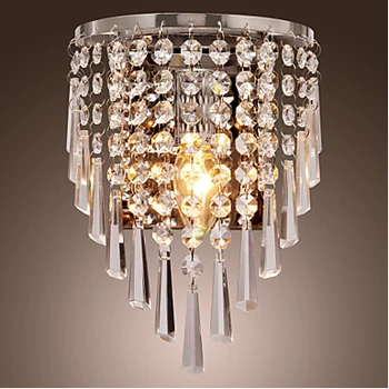Crystal Wall Lamp Light Sconce Lighting Chrome Finish Guaranteed+!