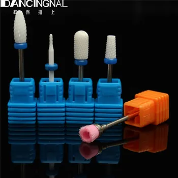 5Pcs Professional Ceramic Nail Art Drill Bits Salon For Polish Electric Nails Drills Machine Manicure Pedicure Tools