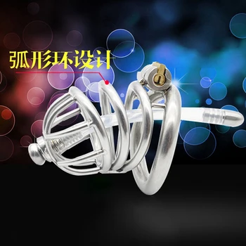 Metal cock rings stainless steel male chastity device catheter cock cage cockring cb6000s bdsm men penis lock sex toys for man