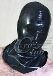 Crazy club_ Hangmans mask with nose holes Latex Mask fetish Handmade Natural Zentai hood Fast Delivery !!!
