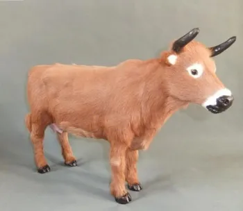Big new creative simulation cow toy lovely handicraft cow doll gift Furnishing articles about 46x29cm