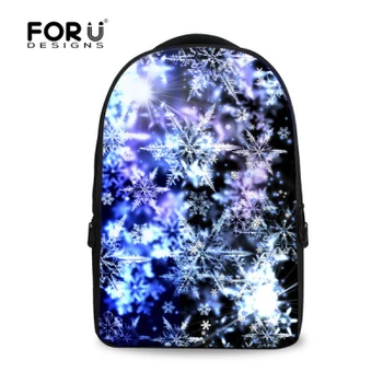 Brand Unique Travel Backpack Snowflower Print Laptop Bagpack 15.6 inch Mochila Computer Backpack Teenager Girls Backpack