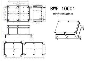 4 pcs/lot IP68 plastic waterproof enclosure Sealed plastic junction box plastic enclosure transparent