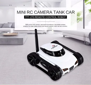 WiFi Mini RC Camera Tank Car ISpy with Video 0.3MP Camera 777-270 Remote Control Robot with 4CH Suppots By Iphone Android App