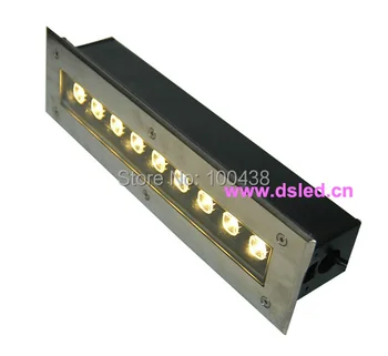 High power Linear 9W LED underground light,,EDISON Chip,DS-11-21-9W,110V/220VAC,IP67,Aluminum fitting + SSL cover
