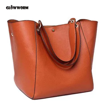 New Woman Bag PU high capacity leisure solid color soft shoulder Woman Handbag Mobile phone documents CX479