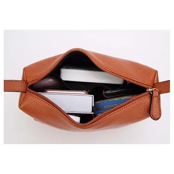 New Woman Bag PU high capacity leisure solid color soft shoulder Woman Handbag Mobile phone documents CX479