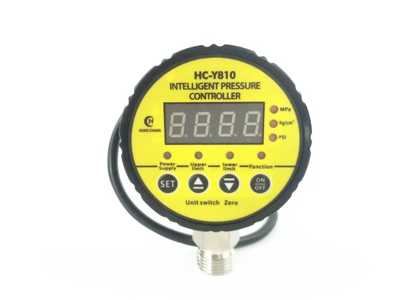 AC220V 10 MPA Digital electric contact pressure gauge digital pressure gauge radial leakage short circuit protection