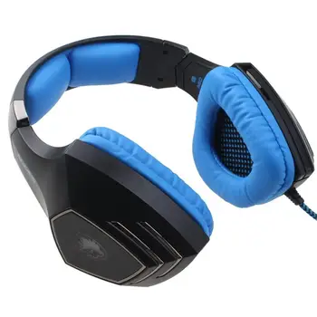 Original SADES A60 Game Headset Vibration Function and 7.1 Surround Sound Professional Headphone Earphone Black-Blue