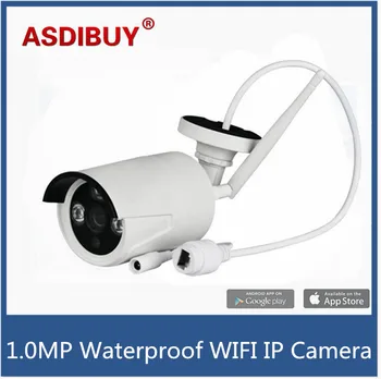 Most popular wifi/ethernet connection 1.0MP HD IP Camera waterproof outdoor 30M IR micro SD card recording network camera