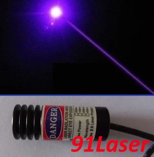 405nm 150mW focusable violet laser module(DOT) 18x45mm DC5V from91Laser