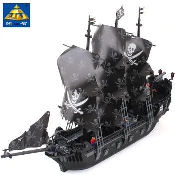 2016 Kazi KY87010 Black Pearl 1184pcs Building Block Pirates Of The Caribbean Ship Assembling Toys Original Movie