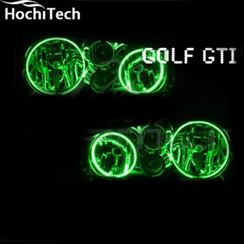For VW Volkswagen golf 4 GT 1998 - 2004 RGB LED headlight rings halo angel demon eyes with remote controller