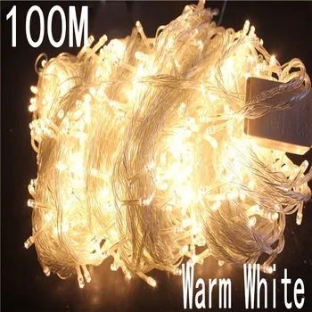 Warm white colour 100 meter 800 LED Christmas Light 8 Mode for Decorative Christmas Holiday Wedding Parties Indoor / Outdoor Use