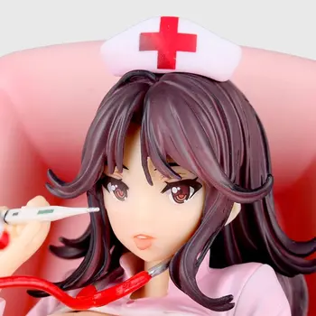 1pcs 1/7 scale Sex.ver Nurse Momoi Figure W/ Examination chair action pvc figure toy tall 18cm in box for collection.