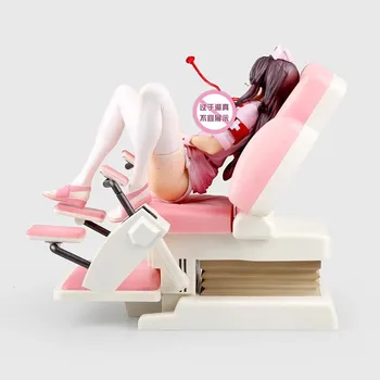 1pcs 1/7 scale Sex.ver Nurse Momoi Figure W/ Examination chair action pvc figure toy tall 18cm in box for collection.