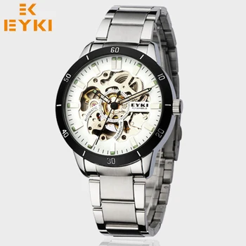 EYKI Men's Watches Automatic Mechanical Mans Watch Luxury Brand Wrist Watch Full Metal Strap Classic Relogio Hombres