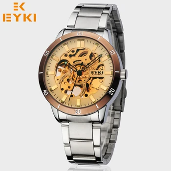 EYKI Men's Watches Automatic Mechanical Mans Watch Luxury Brand Wrist Watch Full Metal Strap Classic Relogio Hombres