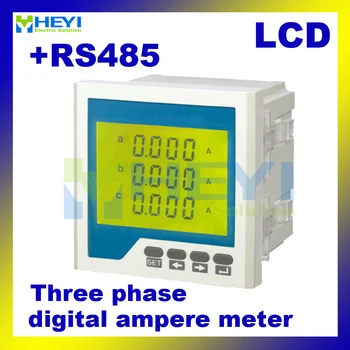 LCD digital ampere meter Three phase AC digital ampmeter HY-3AA electricity meter with RS485 communication