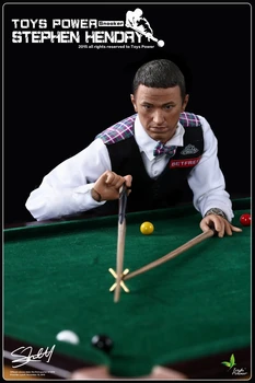 1/6 scale doll Snooker star Stephen Hendry with pool table.12