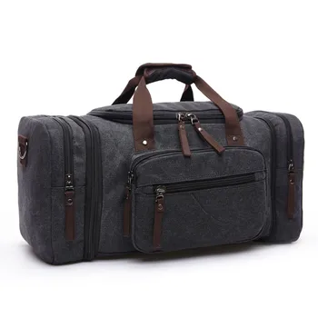 Large Capacity Men Canvas Travel Duffel Bag Crossbody Shoulder Tote Casual Travel Bags Luggage