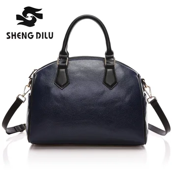Leisure commuter handbag shengdilu brand new 2017 women totes genuine leather shoulder bag Messenger bag