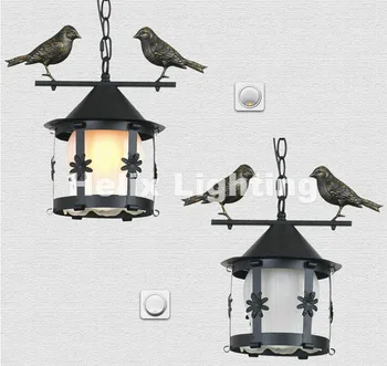 Newly Nordic Vintage Pendant Lights Northern Europe Industrial Bird Lightings For Cafe & Bar Retro Edison Loft Pendant Lamps