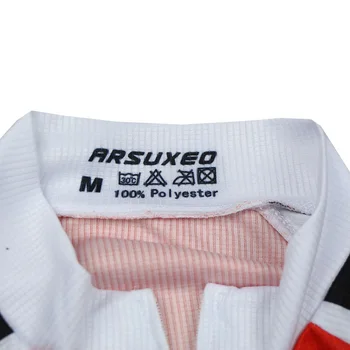 ARSUXEO Mens Cycling Long Sleeves MTB Jersey Bike Bicycle Sets Shirts Wear Uniforms Clothing MTB Maillot Ciclismo