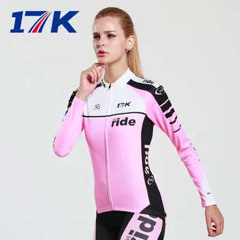 17k summer outdoor cycling jersey long-sleeved shirt riding bicycle riding pants riding clothes suit Ms.
