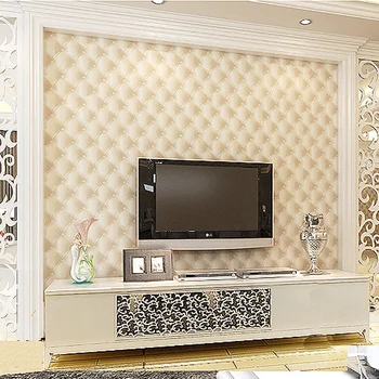 Three-dimensional imitation leather wallpaper pvc bedroom tv background wall