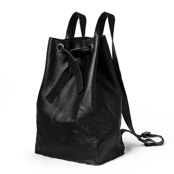 QIAOBAO Natural Cowhide Leather Backpack Fashion Backpack Mochila Feminina Large Girl Schoolbag Travel Bag Lover backpack