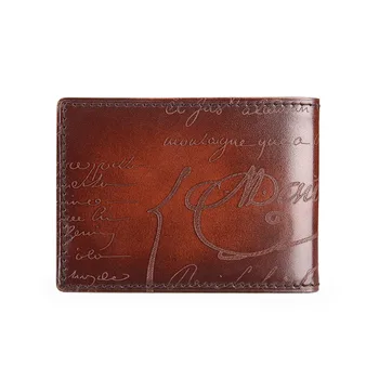 TERSE_Wholesale price handmade genuine leather id card holder men credit card wallet luxury engraving license card holder OEM