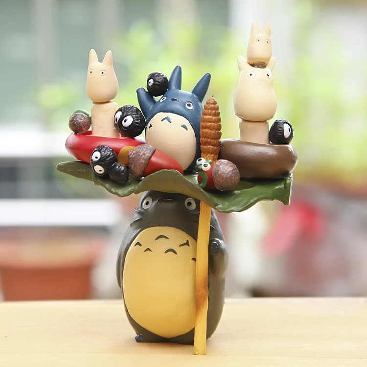 Anime Cartoon Action Figures Toy Hayao Miyazaki PVC TOTORO Family Model Toys Juguetes with BOX Excellent Gift