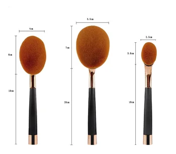 9pcs/set Tooth Brush Shape Oval Makeup Brushes Set MULTIPURPOSE Professional Foundation Powder Blush Brush Kits Cosmetic Tools