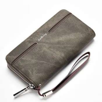 Brand Wallet Men Genuine Men Long Style Cow Leather Wallet Clutch Pockets Purse Carteira Masculina Multi-Card Holder