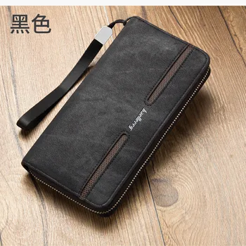 Brand Wallet Men Genuine Men Long Style Cow Leather Wallet Clutch Pockets Purse Carteira Masculina Multi-Card Holder