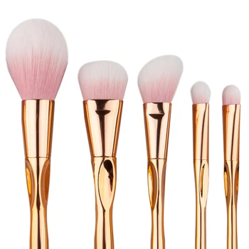 12pcs Makeup Brushes Set Nylon Foundation Powder Face Eye Blush Blending Brush Rose Gold Color Cosmetic Make Up Beauty Tools