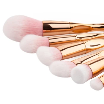 12pcs Makeup Brushes Set Nylon Foundation Powder Face Eye Blush Blending Brush Rose Gold Color Cosmetic Make Up Beauty Tools